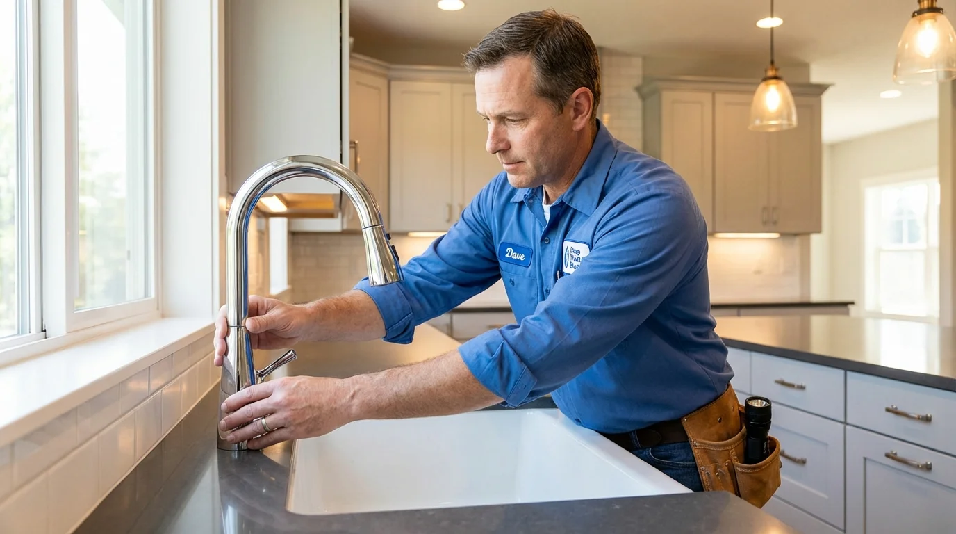 Kitchen faucet installation by Johns Plumbing LLC in Cocoa Beach