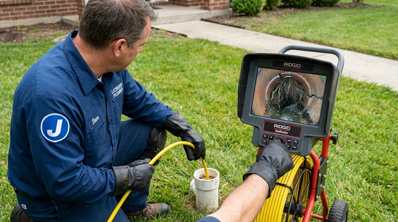 Sewer camera inspection being performed by Johns Plumbing LLC in Cocoa Beach