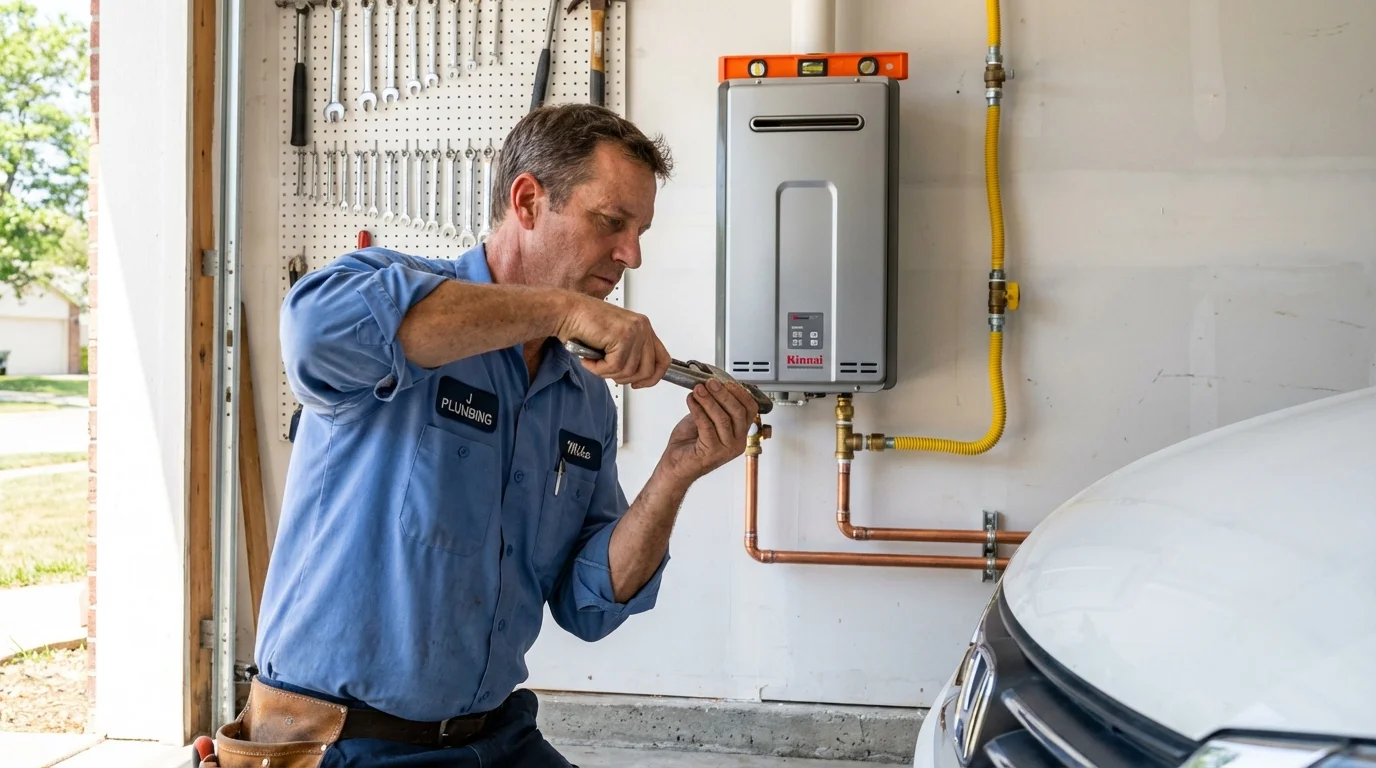Tankless water heater installation by a Johns Plumbing LLC plumber in Cocoa Beach